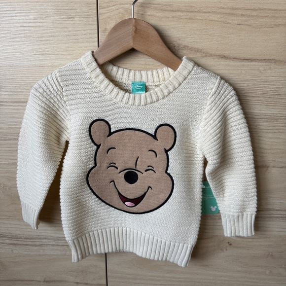 Disney Other - Disney Cream Knit Sweater with Winnie the Pooh Face